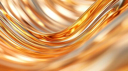 Abstract Golden Fluid Wave