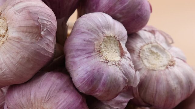 Dried garlic in a basket
