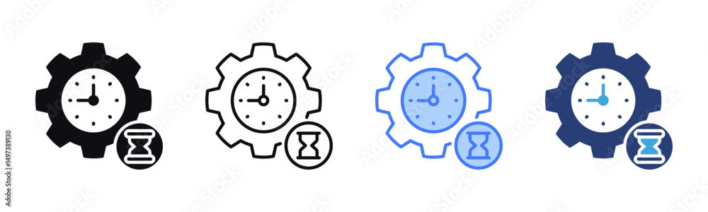 Poster Delay icon sheet multiple style collection
