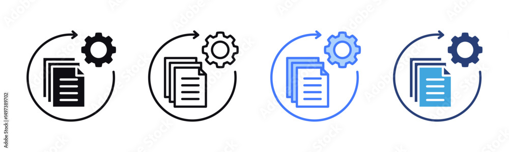 Poster Batch Processing icon sheet multiple style collection