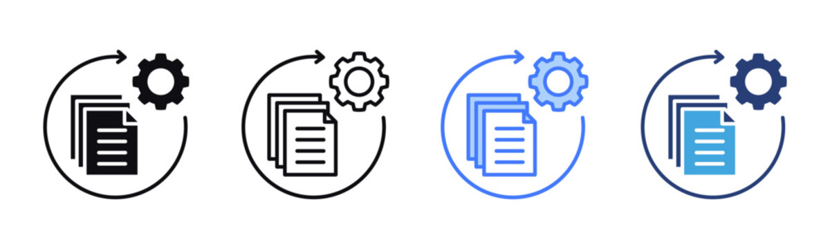 Batch Processing icon sheet multiple style collection