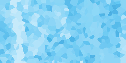 Abstract mosaic background in various shades of cool blue featuring geometric shapes and textured appearance suitable for design projects