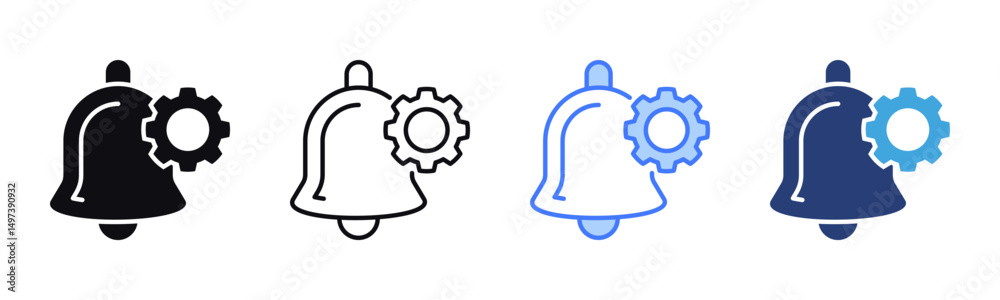 Poster Notification Settings icon sheet multiple style collection