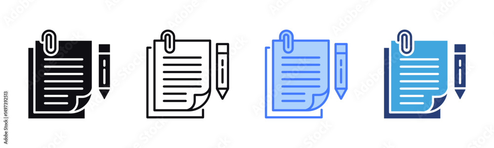 Poster Memo icon sheet multiple style collection