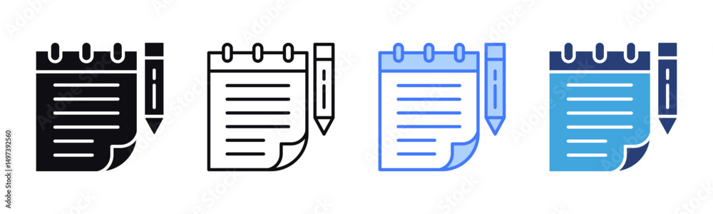Poster Notes icon sheet multiple style collection