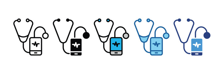 Digital Stethoscope  Icon Element For Design