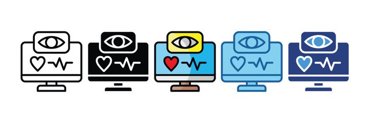 Remote Monitoring  Icon Element For Design