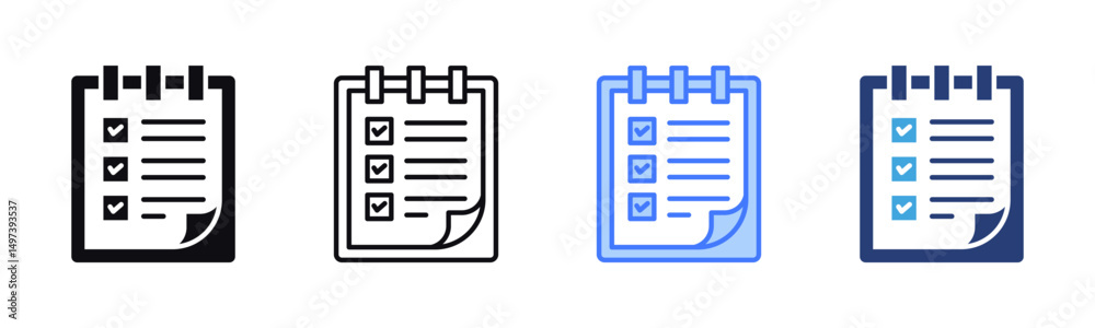 Poster To Do List icon sheet multiple style collection