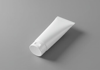 Tube mockup on gray background for cosmetic, cream, lotion, gel, medicine, toothpaste, skincare, sunscreen product presentation