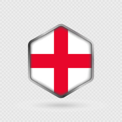 Obraz premium England flag icon in hexagon shape.