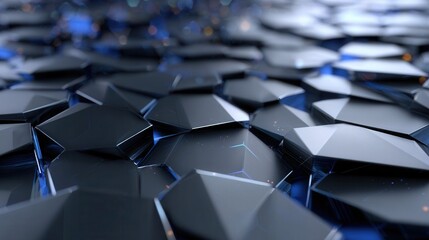 Fototapeta premium A close up of a black and blue geometric pattern