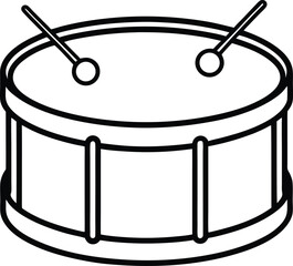 Minimalist Snare Drum Line Art Patriotic Independence Day Design