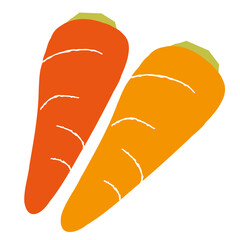 シンプルでかわいい人参のイラスト