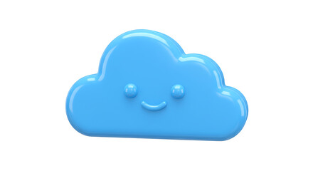 Obraz premium Blue Smiling Cloud