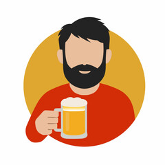man with beer