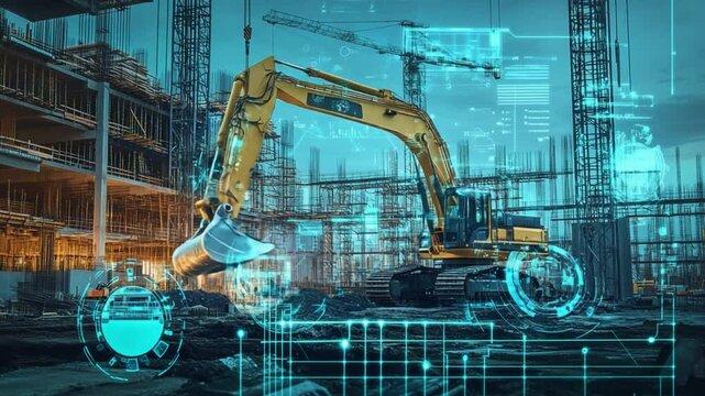 Construction Site in Digital Era: A state-of-the-art construction site merges reality and technology.
