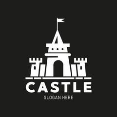 Naklejka premium Castle sign template design.
