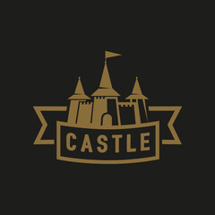 Fototapeta premium Castle sign template design.