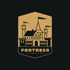 Fototapeta premium Castle sign template design.
