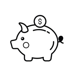 Piggy Bank Isolated on White Background – Savings and Finance Concept Illustration