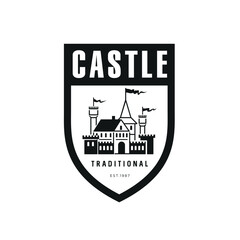 Castle sign template design.