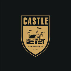 Castle sign template design.