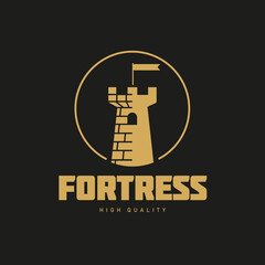 Fortress sign template design.