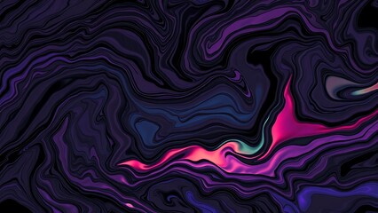 Fototapeta premium Oil Slick Marble Texture - Rainbow Metallics on Black Stone for Edgy Luxury