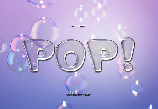 Bubbles Text Effect