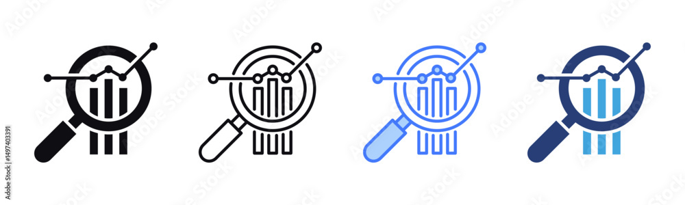 Poster Analyze icon sheet multiple style collection