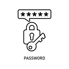 Icon a password, isolated against a clean background.