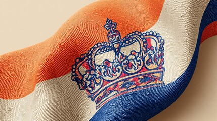 Koningsdag Celebration Poster Template for April 27th Featuring The Netherlands Flag and Royal Crown Design