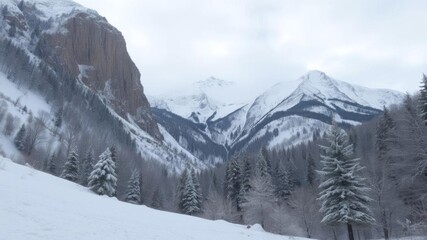 Obraz premium snow covered mountains in winter