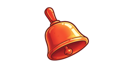 Illustration of a shiny copper bell