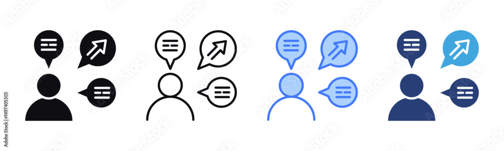 Poster reaction icon sheet multiple style collection