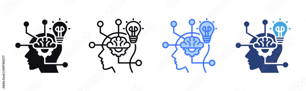 Poster Lateral Thinking icon sheet multiple style collection
