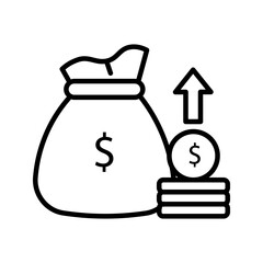 Profit icon on white background