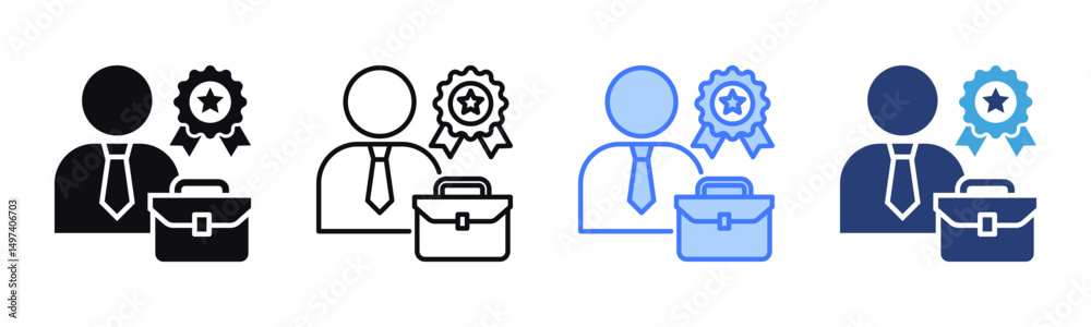 Poster professional icon sheet multiple style collection