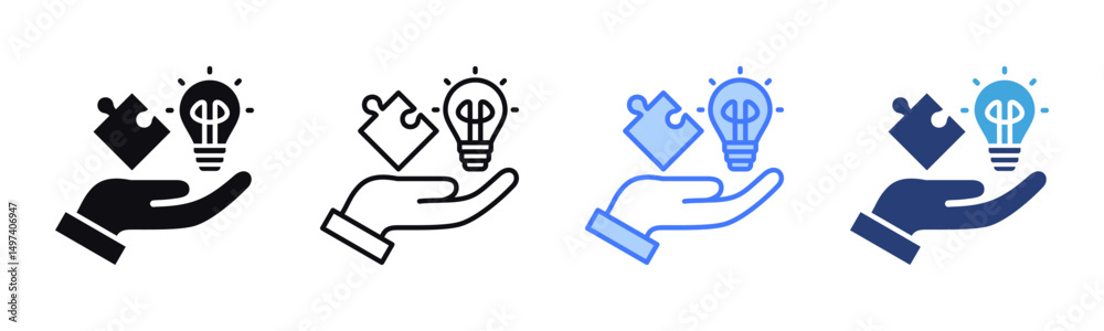 Poster Problem Solving icon sheet multiple style collection