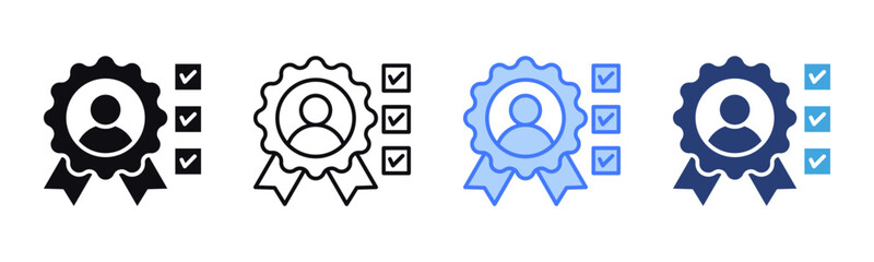 Obraz premium Competence icon sheet multiple style collection
