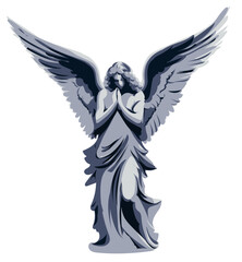 Obraz premium statue of angel with wings