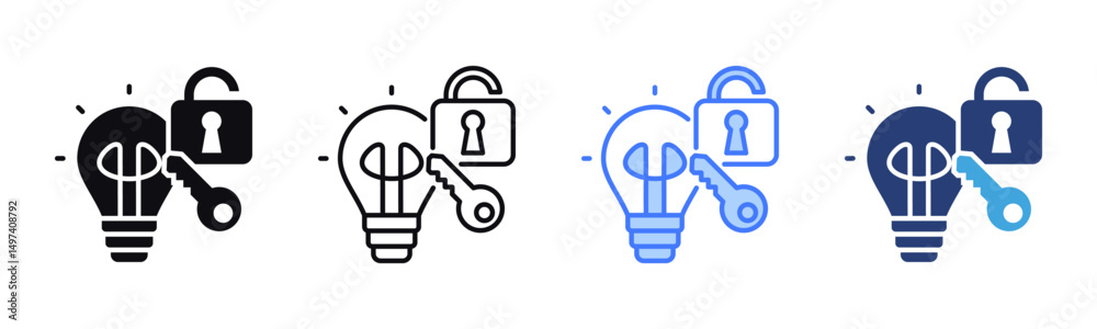 Poster Problem Solving icon sheet multiple style collection