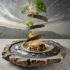 Levitation Food Art Installation