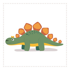 Fototapeta premium Friendly dinosaur in a winter cap. Great for kids’ visuals, party invitations, posters, and preschool learning materials