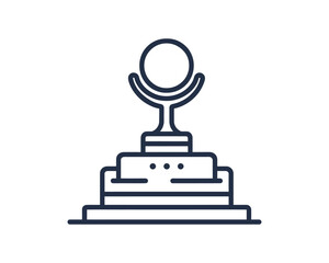 trophy cup isolated on white background