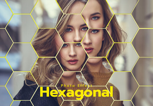 Hexagonal Fractal Photo Effect