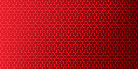 Abstract red cube hexagon shape background. Vector banner design. Hexagons pattern. Geometric abstract background with simple hexagonal elements. Medical. Vector digital art banner