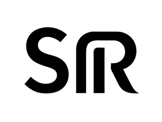 Modern Minimalist Logo Design of "SR" .Clean, bold, and contemporary logo featuring the initials "SR".