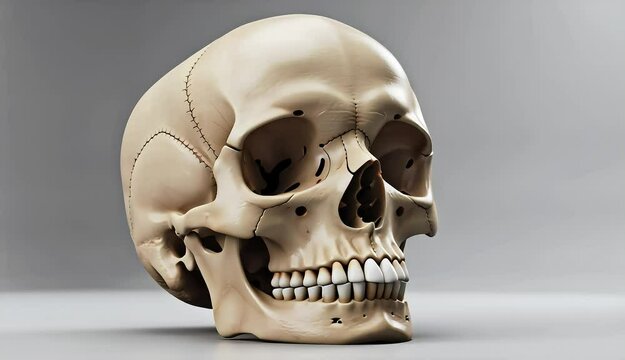 Human Skull Anatomy Detailed 3D Model of the Cranium and Mandible