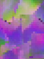 Purple pixel background. Mosaic pattern of pixels. Purple abstract mosaic background. Pixel mosaic design. Visually texture. Purple aesthetic. Pixel gradient. Colors gradient. Layout, template, banner